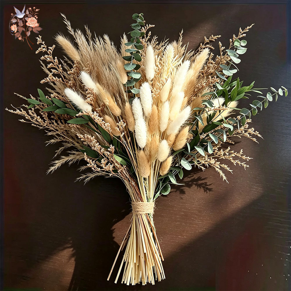 Eucalyptus Preserved - باقة من 80 قطعة من الزهور
